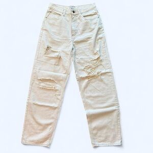 BDG Light Cream High-Rise Baggy Jeans